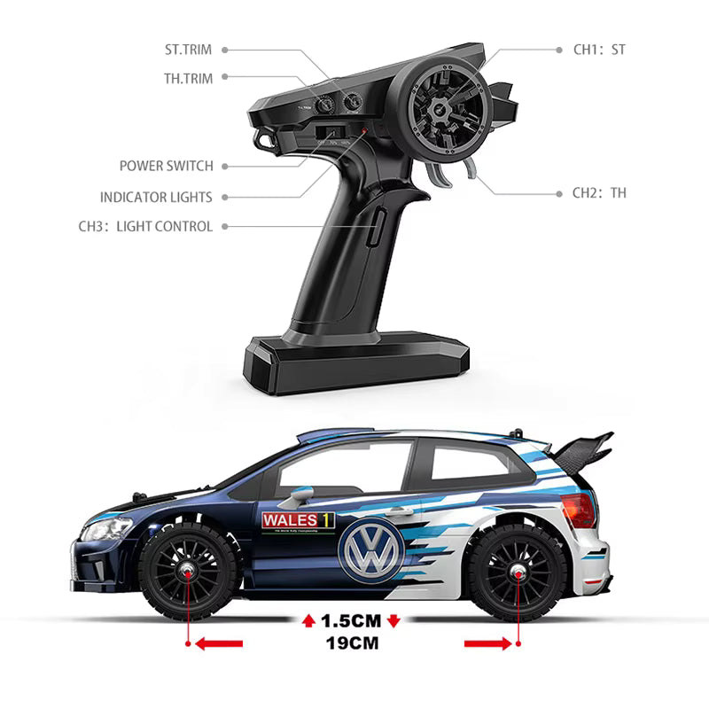 HyperGo Volkswagen Polo escala 1/16 4x4 Brushless