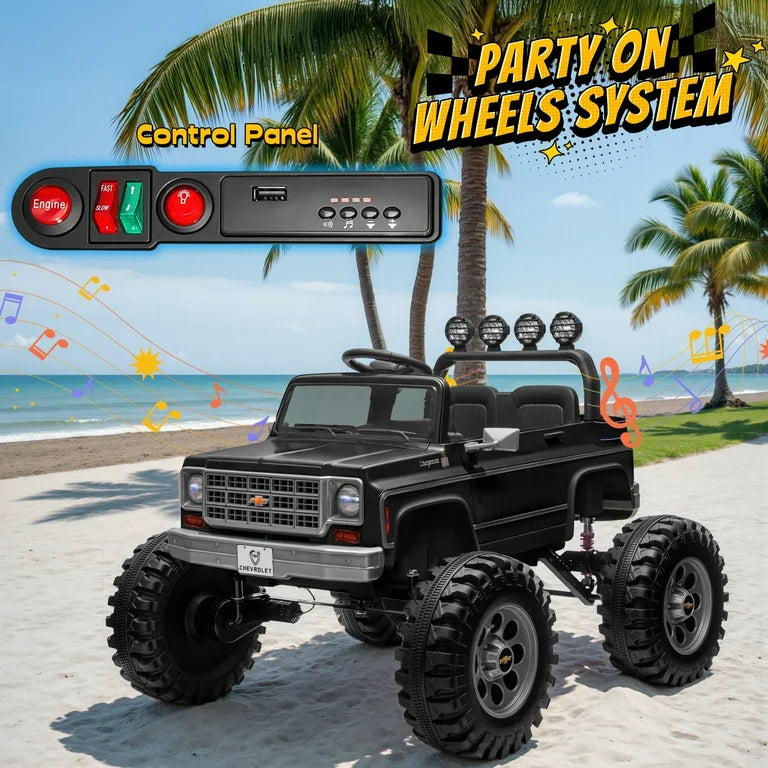 Chevrolet Cheyenne Pickup eléctrico para niños Black