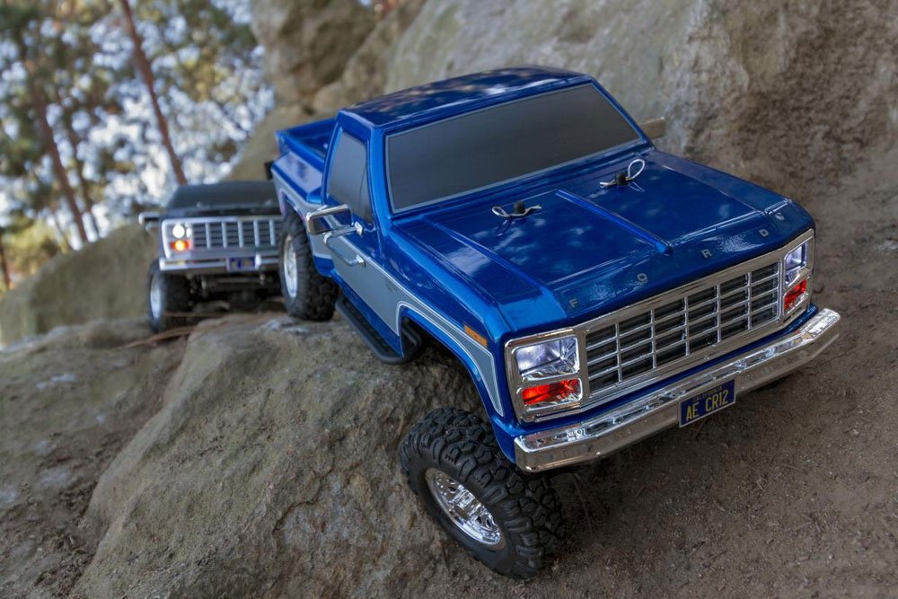 Team Associated CR12 Ford F150 Custom escala 1/12 4x4 Crawler Blue