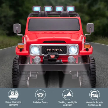 Toyota Land Cruiser FJ40 4x4 eléctrico para niños Red