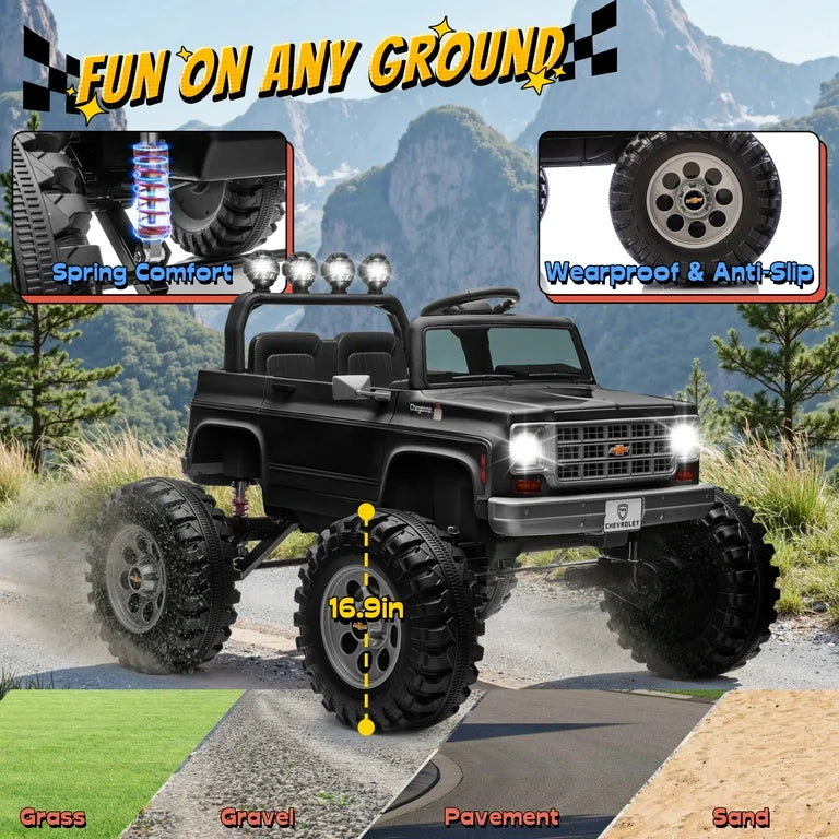 Chevrolet Cheyenne Pickup eléctrico para niños Black