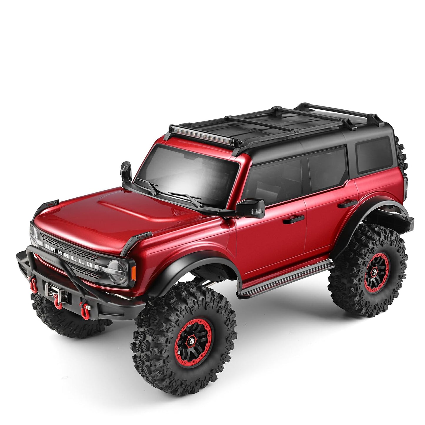 WL Toys Ford Bronco escala 1/10 4x4 crawler Rojo con wincha funcional