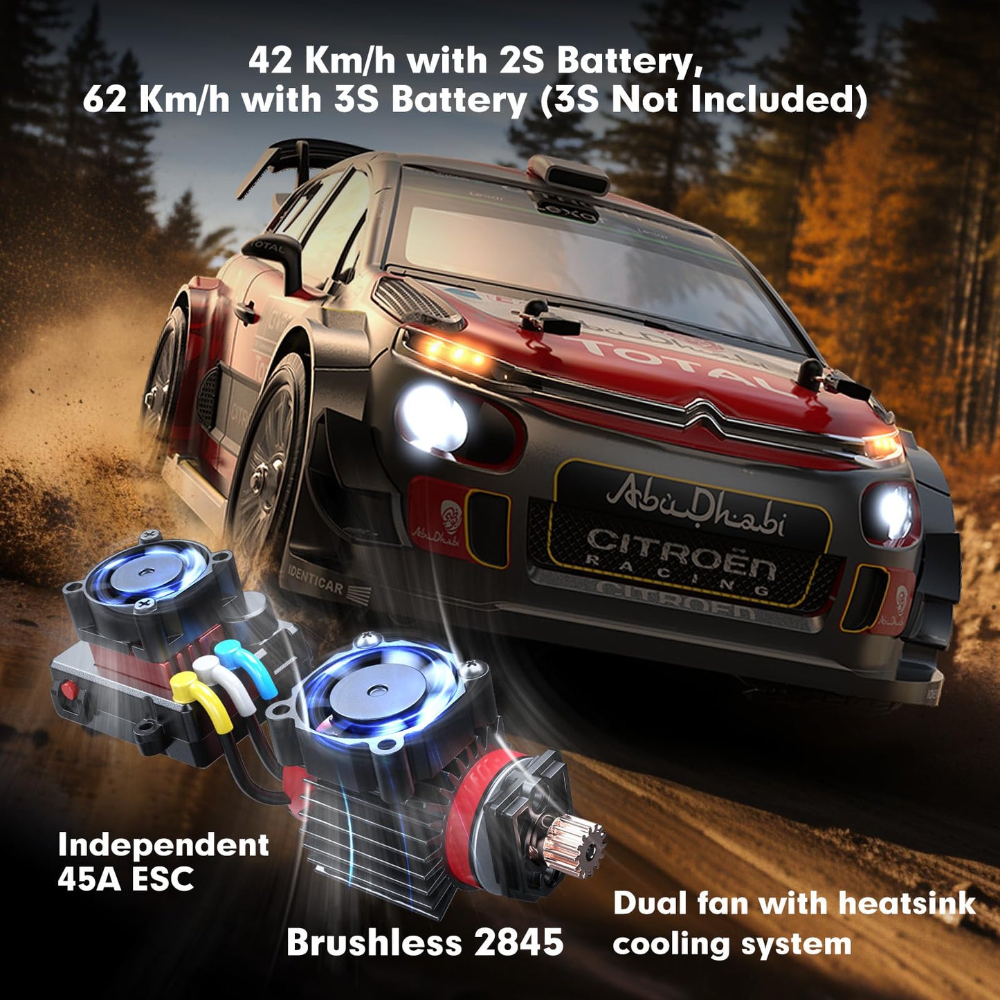 HyperGo Citroen C3 Rally escala 1/16 4x4 Brushless