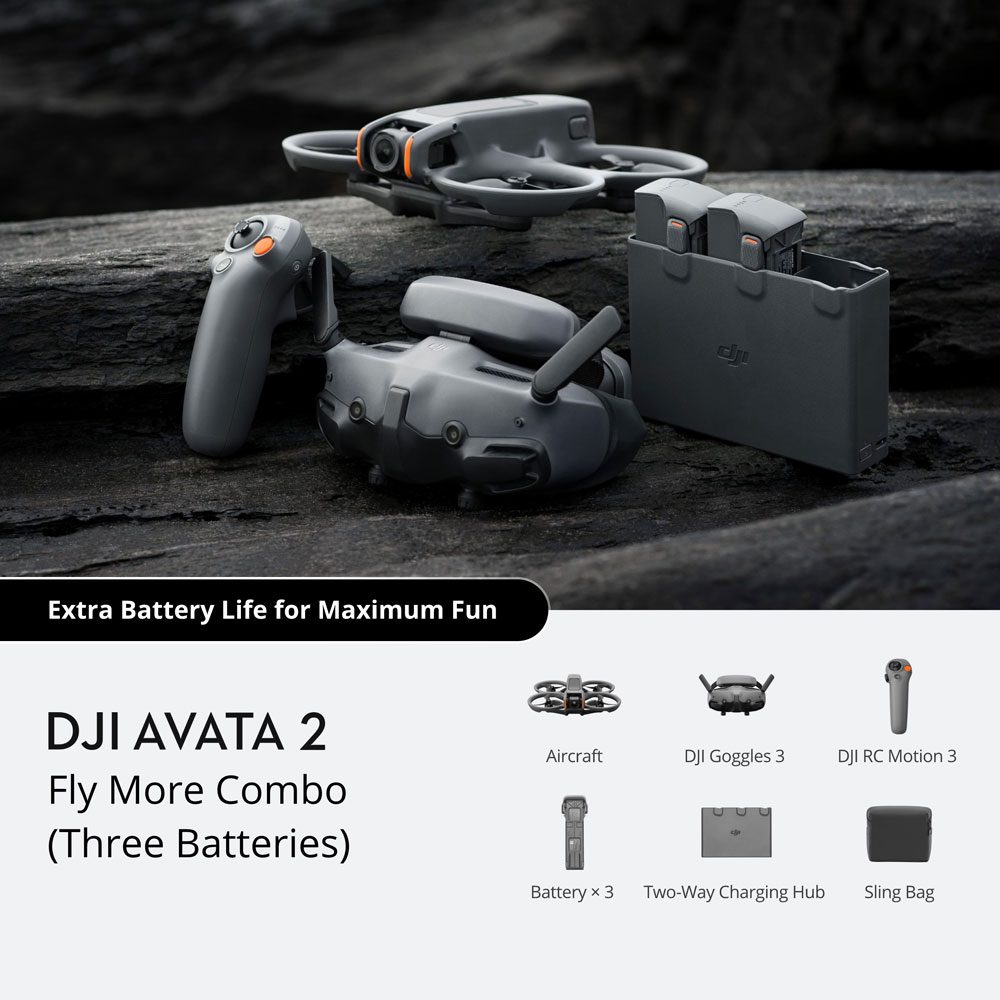 DJI Avata 2 Fly More Combo con 3 baterías