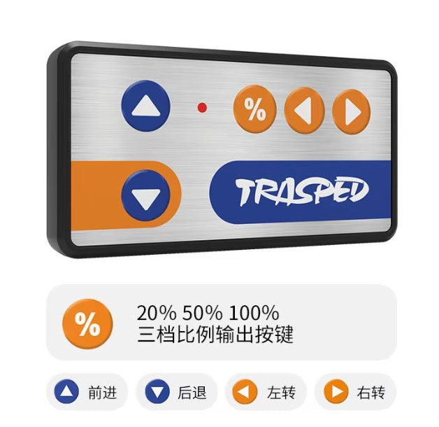 TRASPED Micro Land Rover de aluminio escala 1/64 RC con Remolque Blue