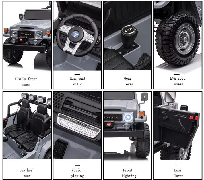 Toyota Land Cruiser FJ40 4x4 eléctrico para niños Red