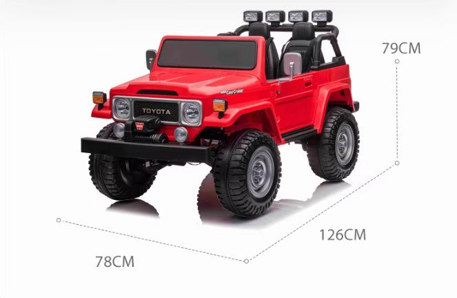 Toyota Land Cruiser FJ40 4x4 eléctrico para niños Red