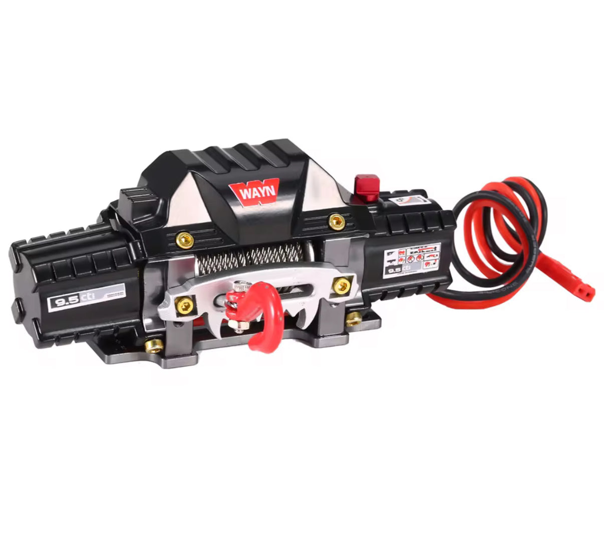 Wincha de doble motor con cable de metal para RC escala 1/10