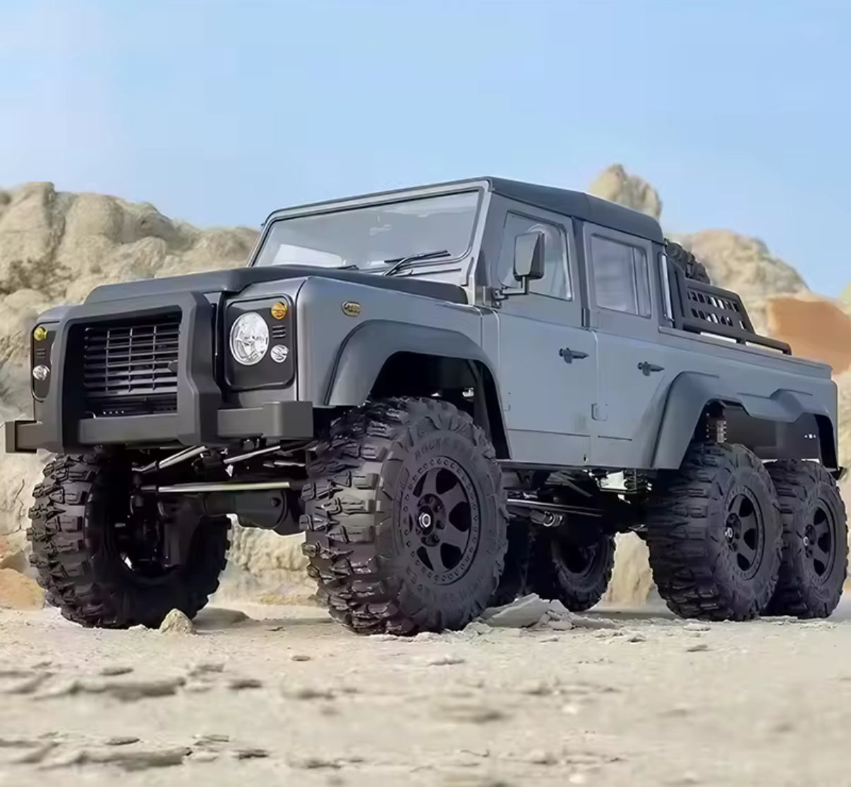Land Rover Defender escala 1/10 6X6 Crawler con bloqueo y desbloqueo de diferenciales