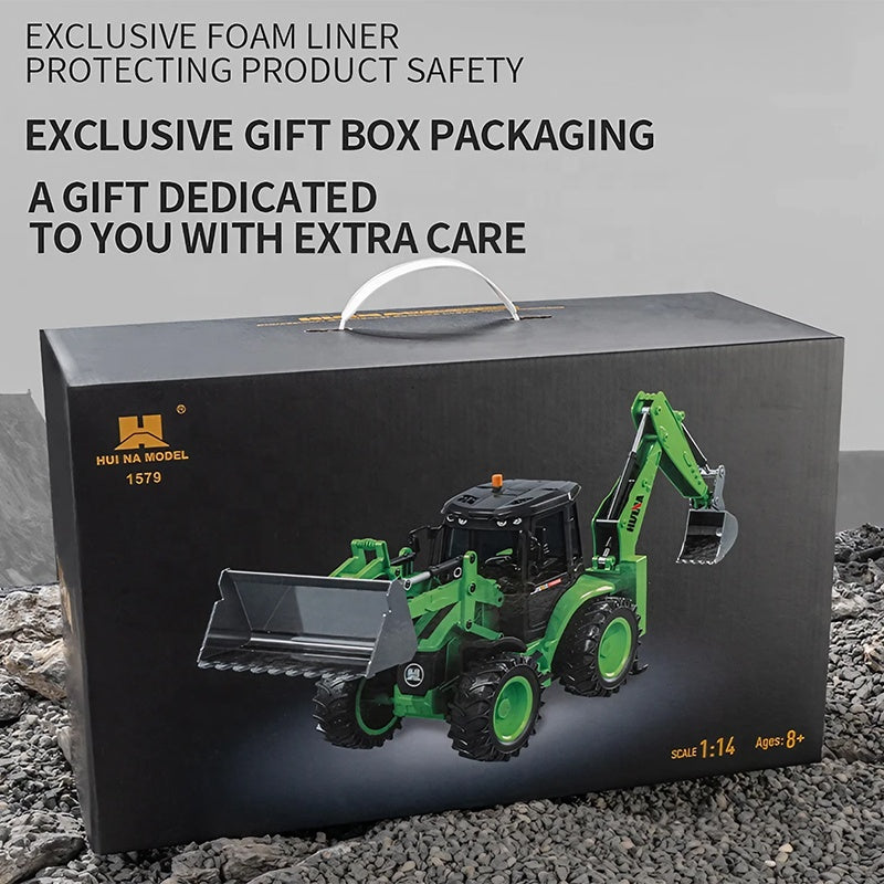 Huina Retroexcavadora Eléctrica RC escala 1/14 con sonido y luz