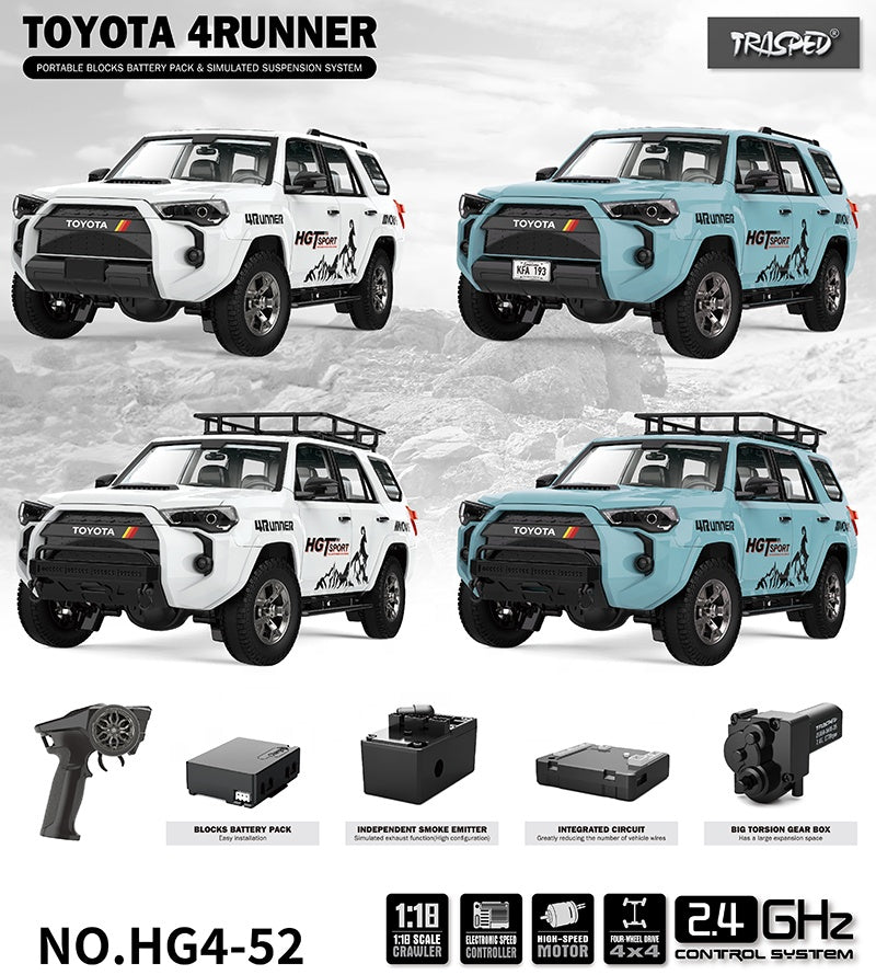 Toyota 4Runner 4x4 Crawler escala 1/18 Blue