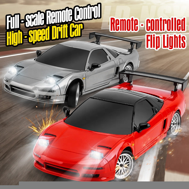 LDRC NSX escala 1/18 RC Drift Car RWD con ESP y Luces LED Gray