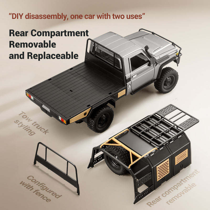 MN Toyota Land Cruiser MN82S escala 1/12 4X4 Crawler Gray