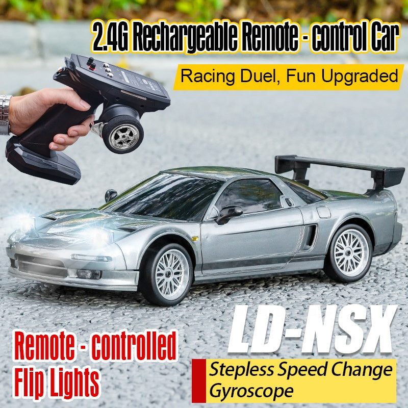 LDRC NSX escala 1/18 RC Drift Car RWD con ESP y Luces LED Gray