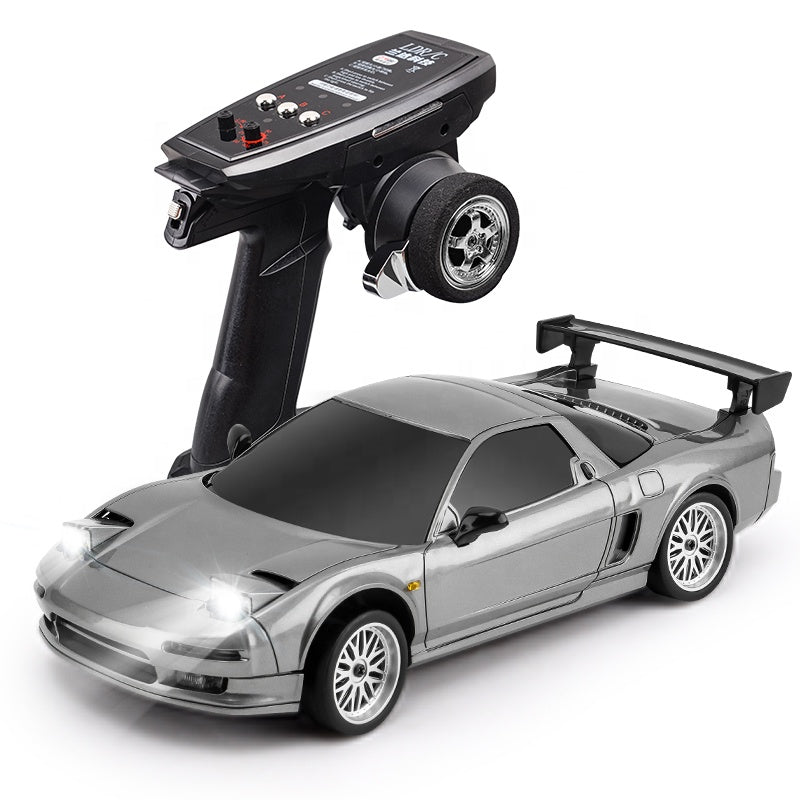 LDRC NSX escala 1/18 RC Drift Car RWD con ESP y Luces LED Gray