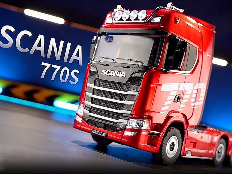 Huina Scania 770S V8 RC Camión de Remolque 1/18 con Luces y Sonido