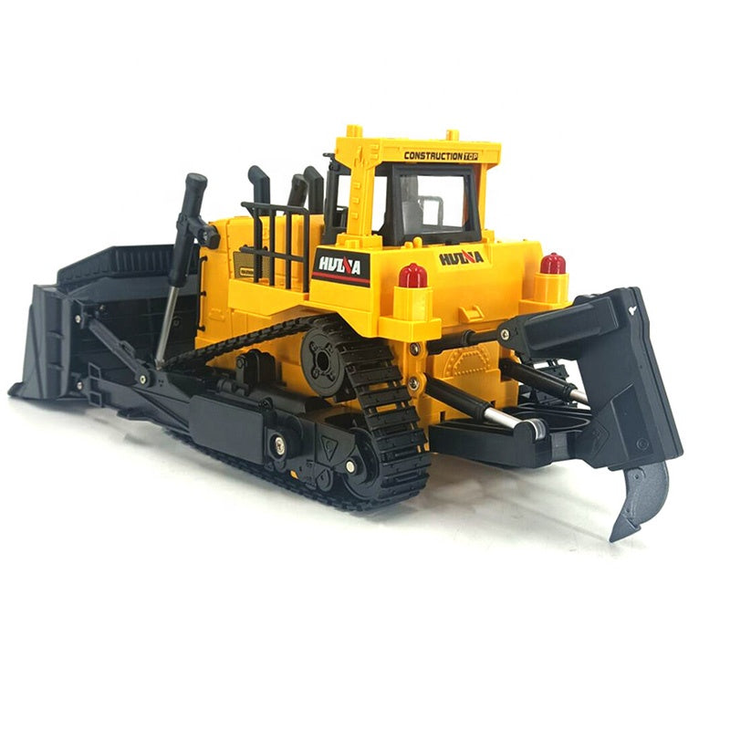 Huina Excavadora Bulldozer Eléctrica con cucharón de Aleación de Metal escala 1/16