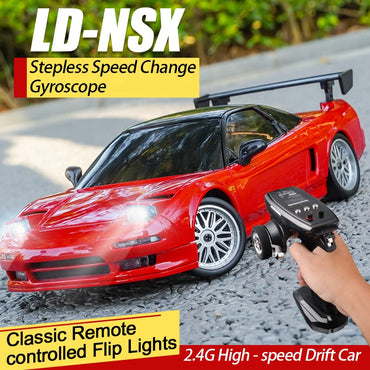 LDRC NSX escala 1/18 RC Drift Car RWD con ESP y Luces LED Red