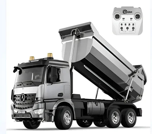 Volqueta Mercedes Arocs escala 1/20 con Tolva metálica a control remoto
