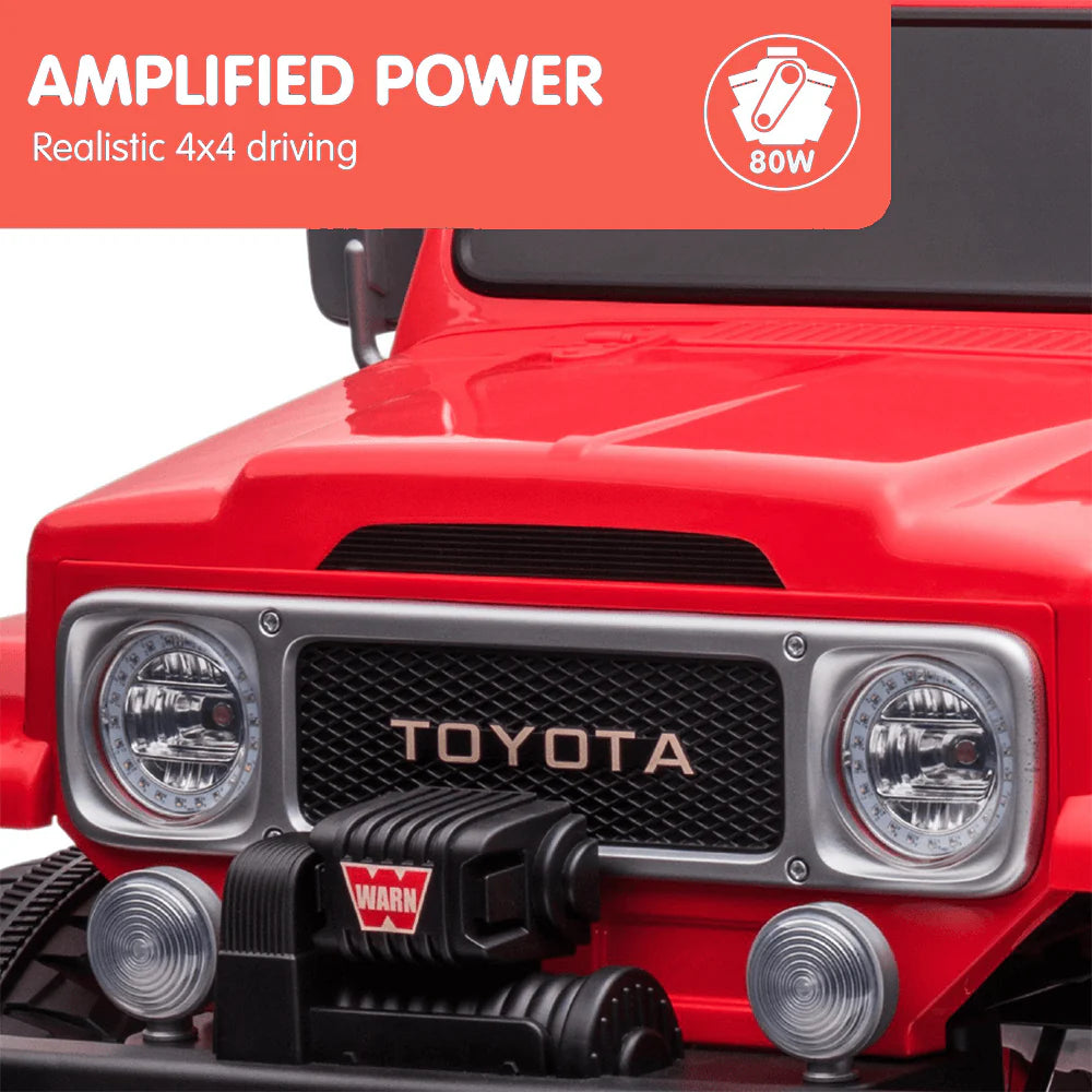 Toyota Land Cruiser FJ40 4x4 eléctrico para niños Red
