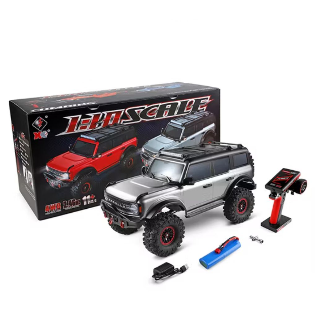 WL Toys Ford Bronco escala 1/10 4x4 crawler Plomo con wincha funcional