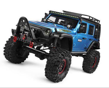 WL Toys Jeep Rubicon escala 1/10 4x4 crawler Azul con wincha funcional